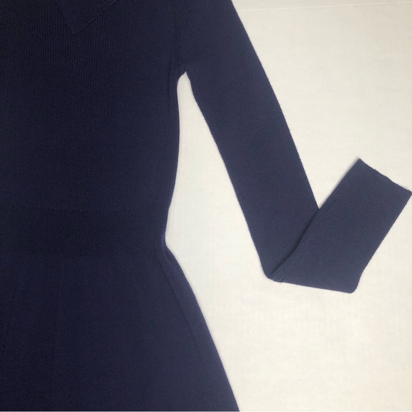 ⭐️NEW⭐️ White House Black Market (WHBM) Long Sleeve Blue/Purple Sweater Dress - Picture 3 of 8